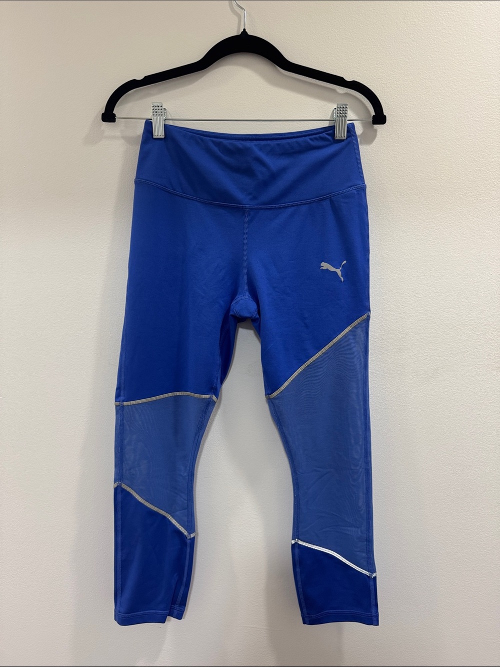 Women’s Puma Blue Performance Leggings with Reflective Trim